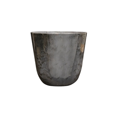 Pot Palermo Marble Grijs Bloempot – Design Marmerlook Pot voor Binnen & Buiten