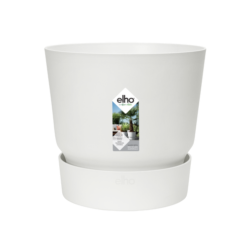 Elho Greenville Round Wit - Moderne Design Pot voor Binnen en Buiten