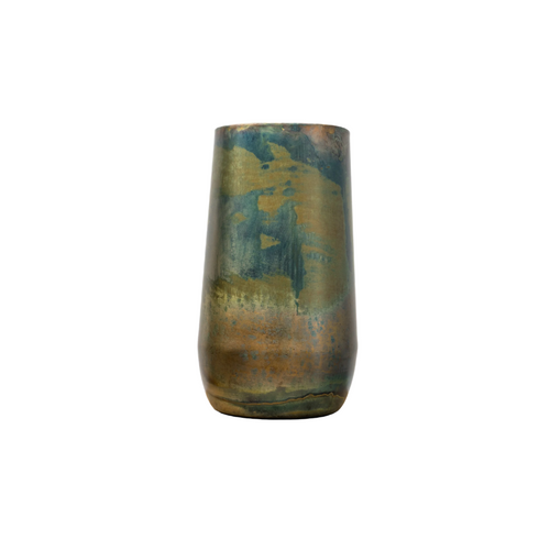 Elisa Vaas Vintage Green – Metalen Design Vaas