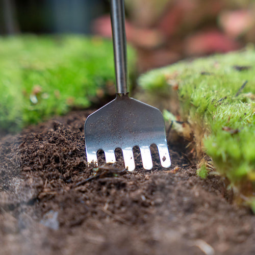 Telescopische Terrarium Hark RVS | Verstelbaar 16-49 cm | Aquascaping & Bonsai Tool