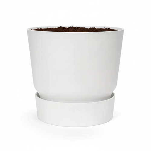 Elho Greenville Round Wit – Ø20 of Ø30 cm – Duurzame Pot met Waterreservoir