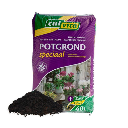 Culvita Potgrond Speciaal | Met EasyCoat | 6 Maanden Voeding | Voor Kamer- en Balkonplanten