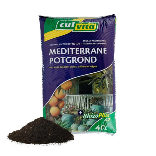 Culvita Mediterrane Potgrond | Voor Olijf, Palm & Citrus | Met RhizoPlus | 6 Weken Voeding