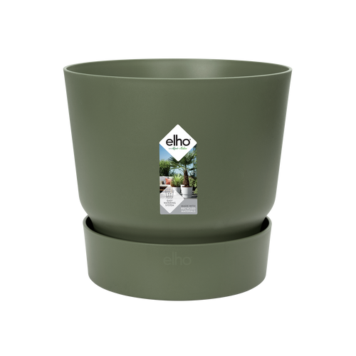 Elho Greenville Round Groen – Duurzame Design Pot voor Binnen & Buiten